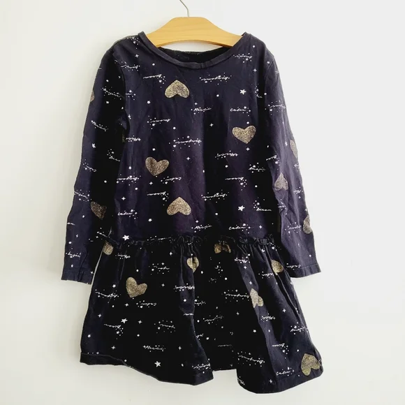 BCBG | Dresses | Bcbg Black Dress With Gold Hearts Size 45 | Poshmark